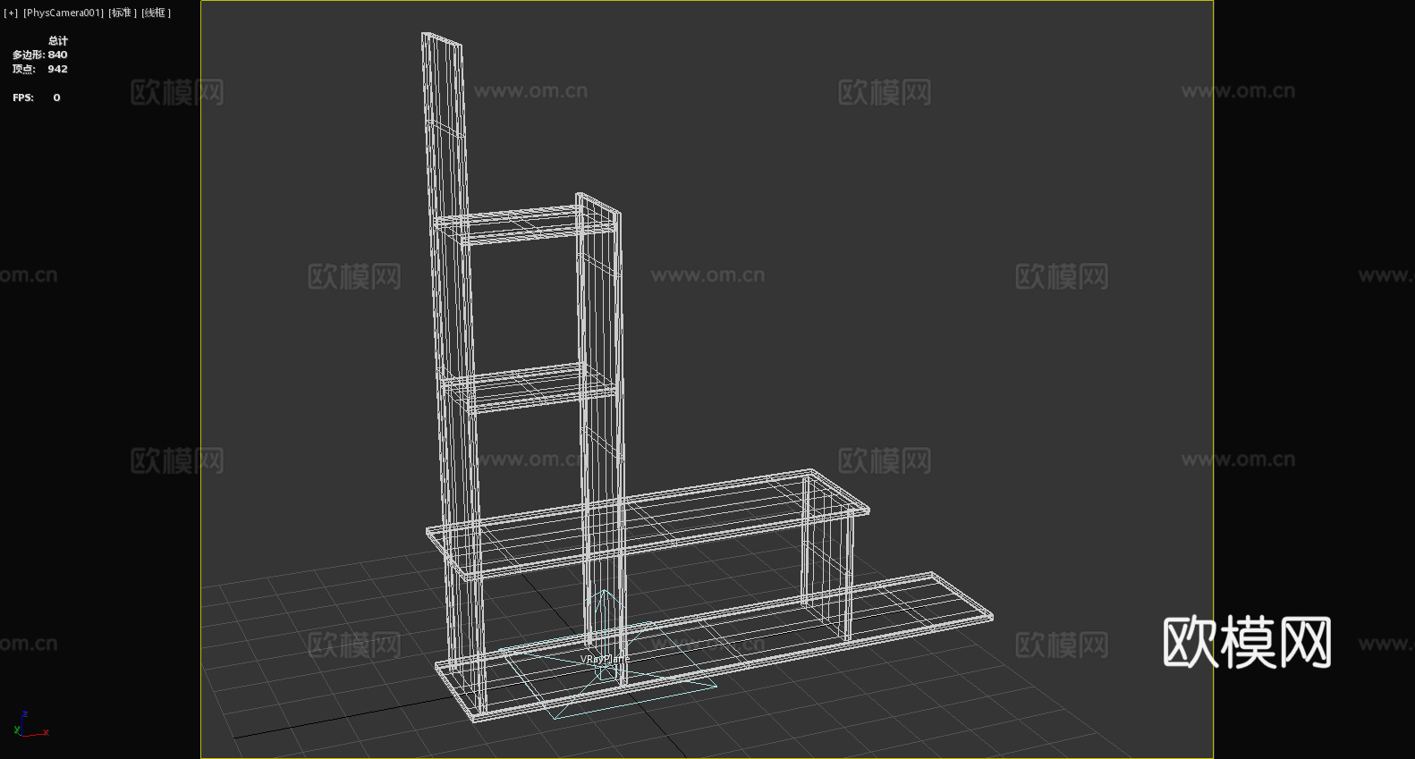 置物架 书架 展架 组合架 阶梯架3d模型