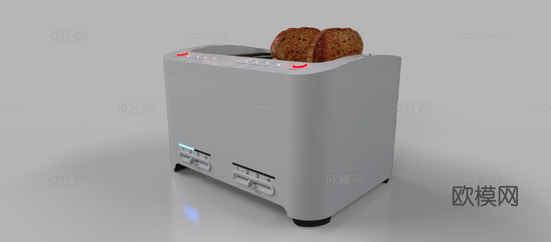 现代烤面包机su模型下载