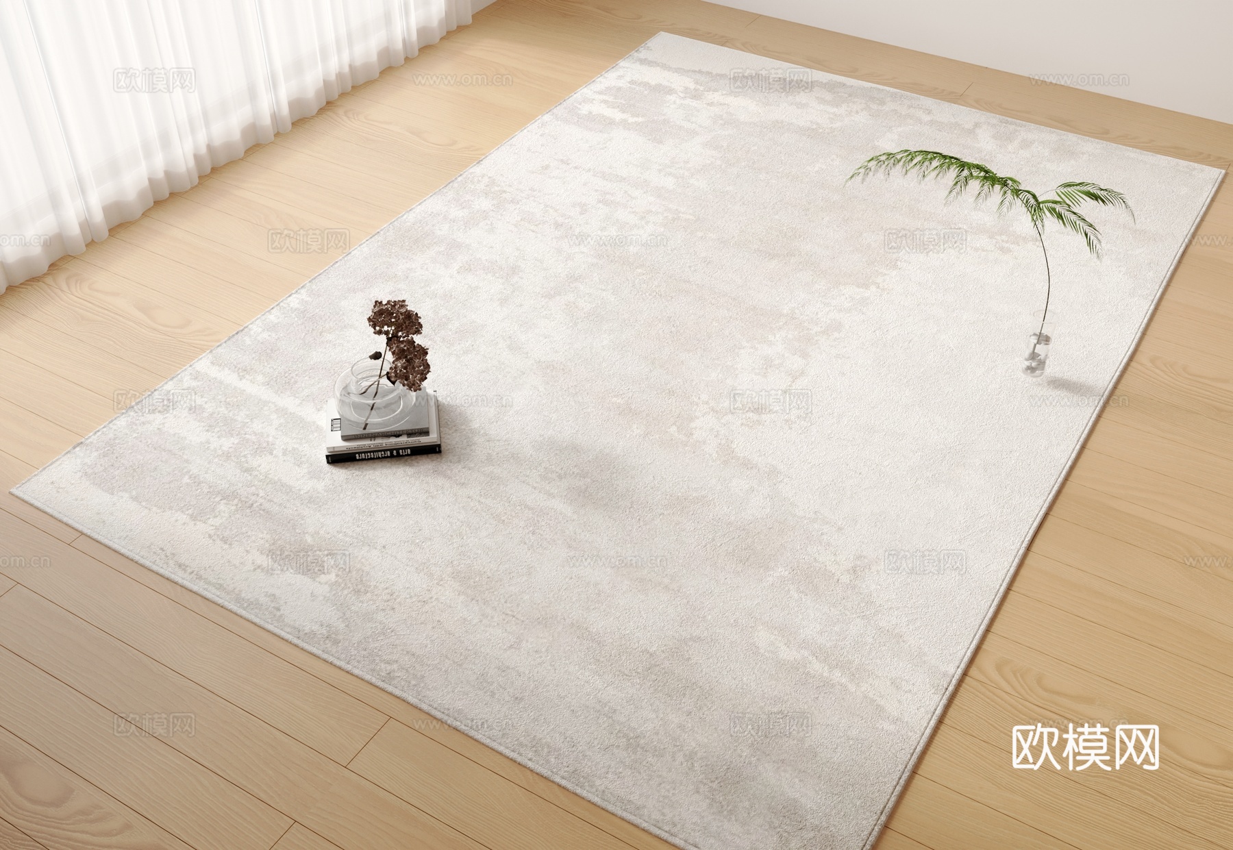 现代地毯3d模型下载