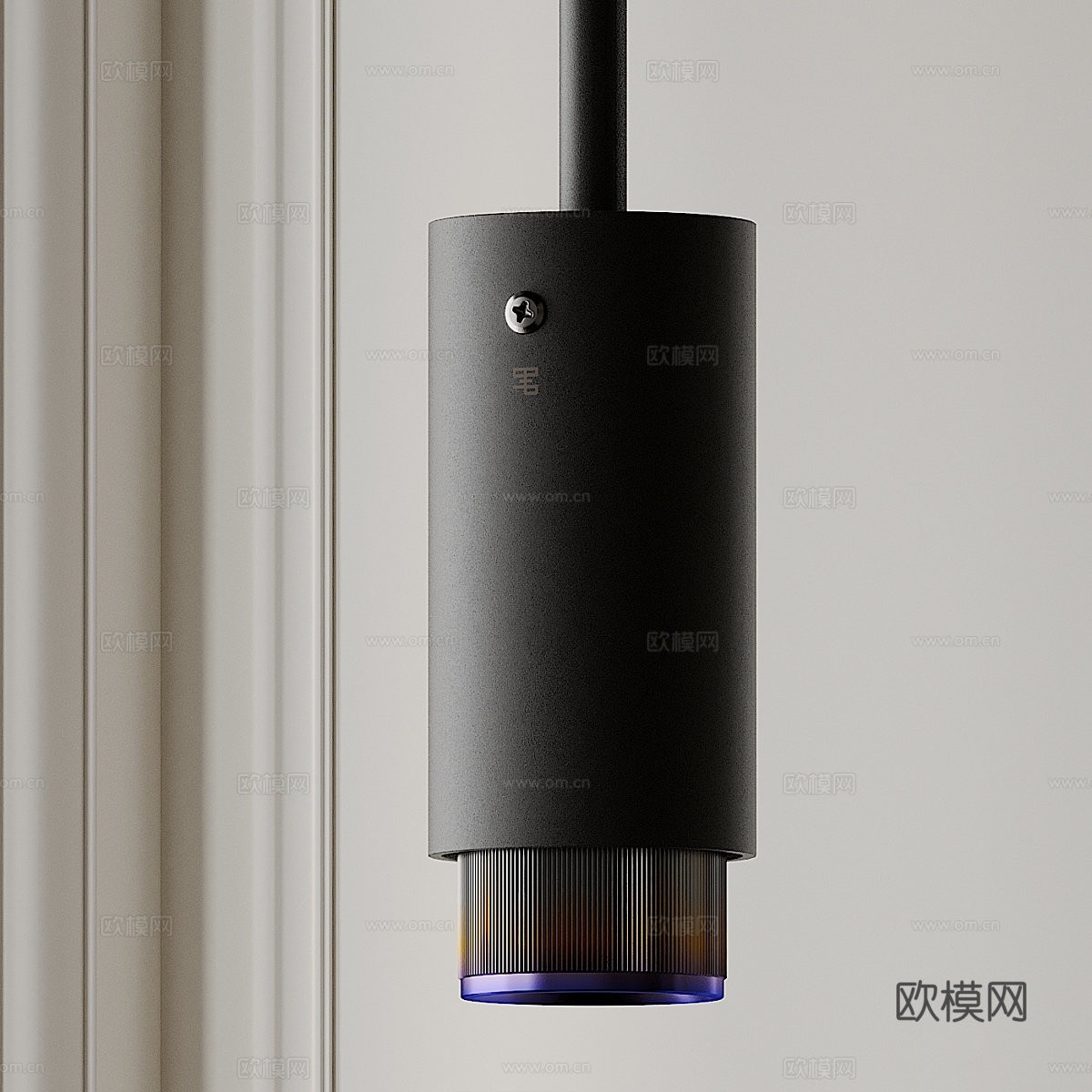 现代意式极简金属装饰吊灯3d模型