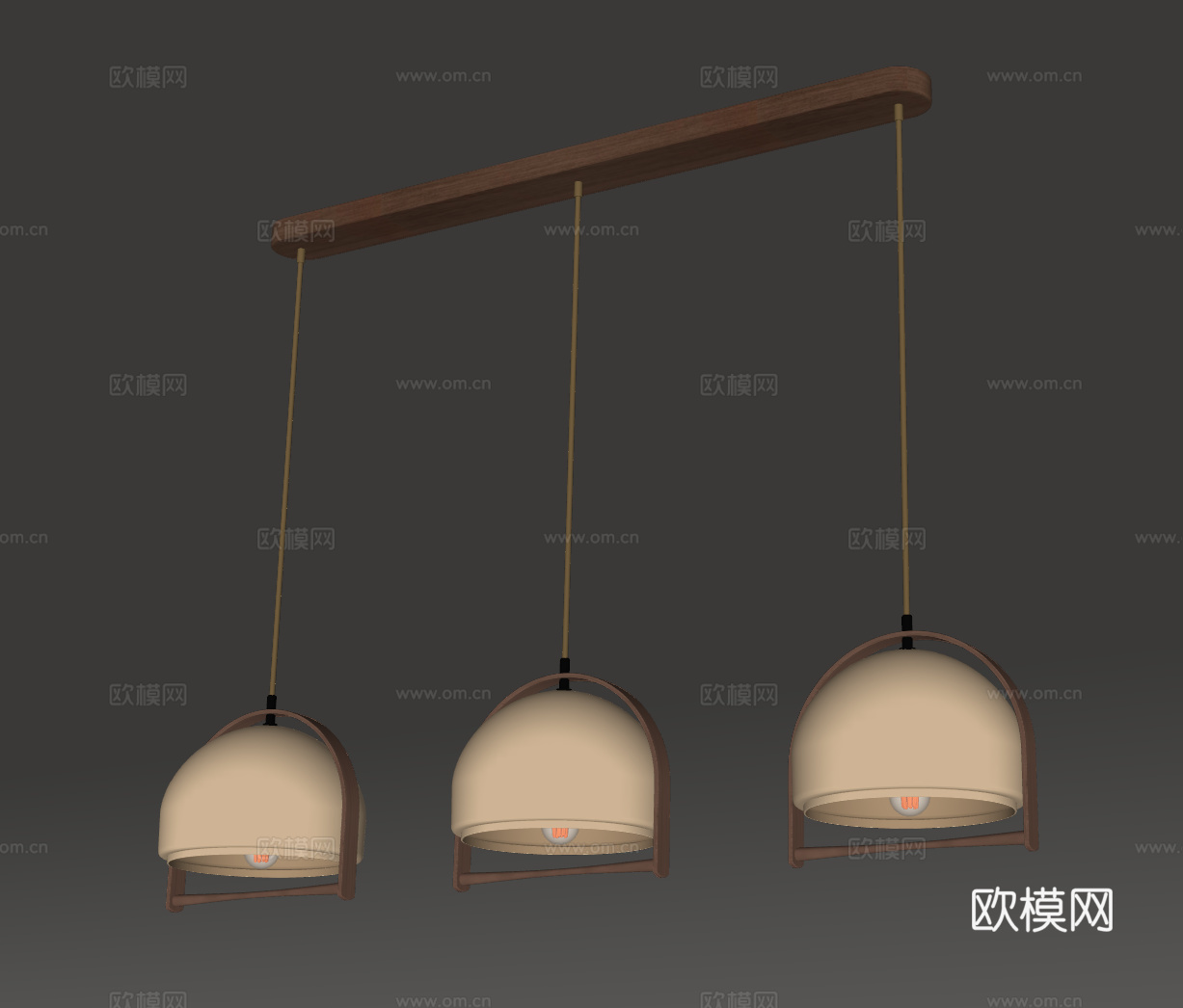 法式中古吊灯 餐厅吊灯 多头吊灯su模型