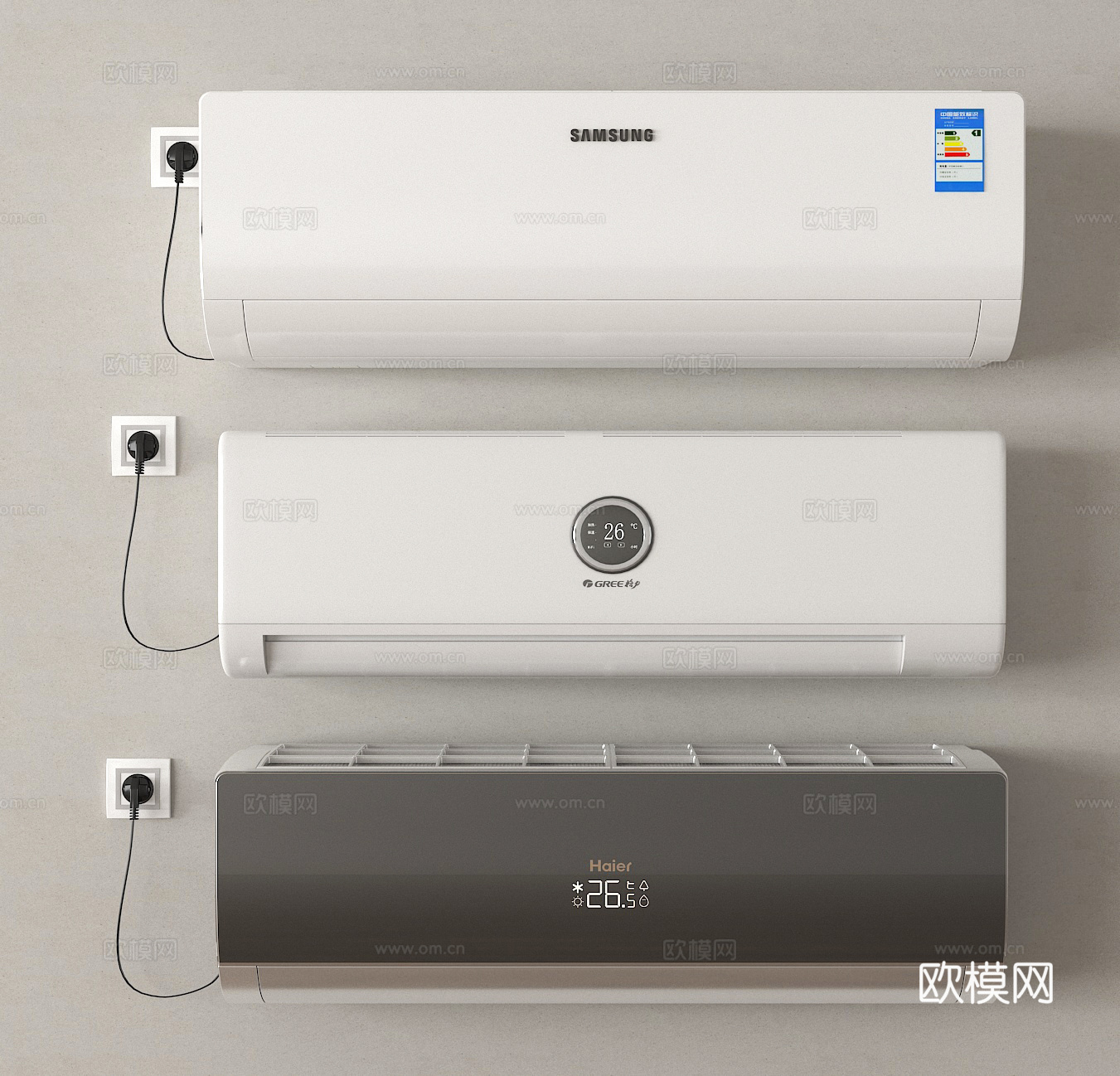 挂式空调3d模型