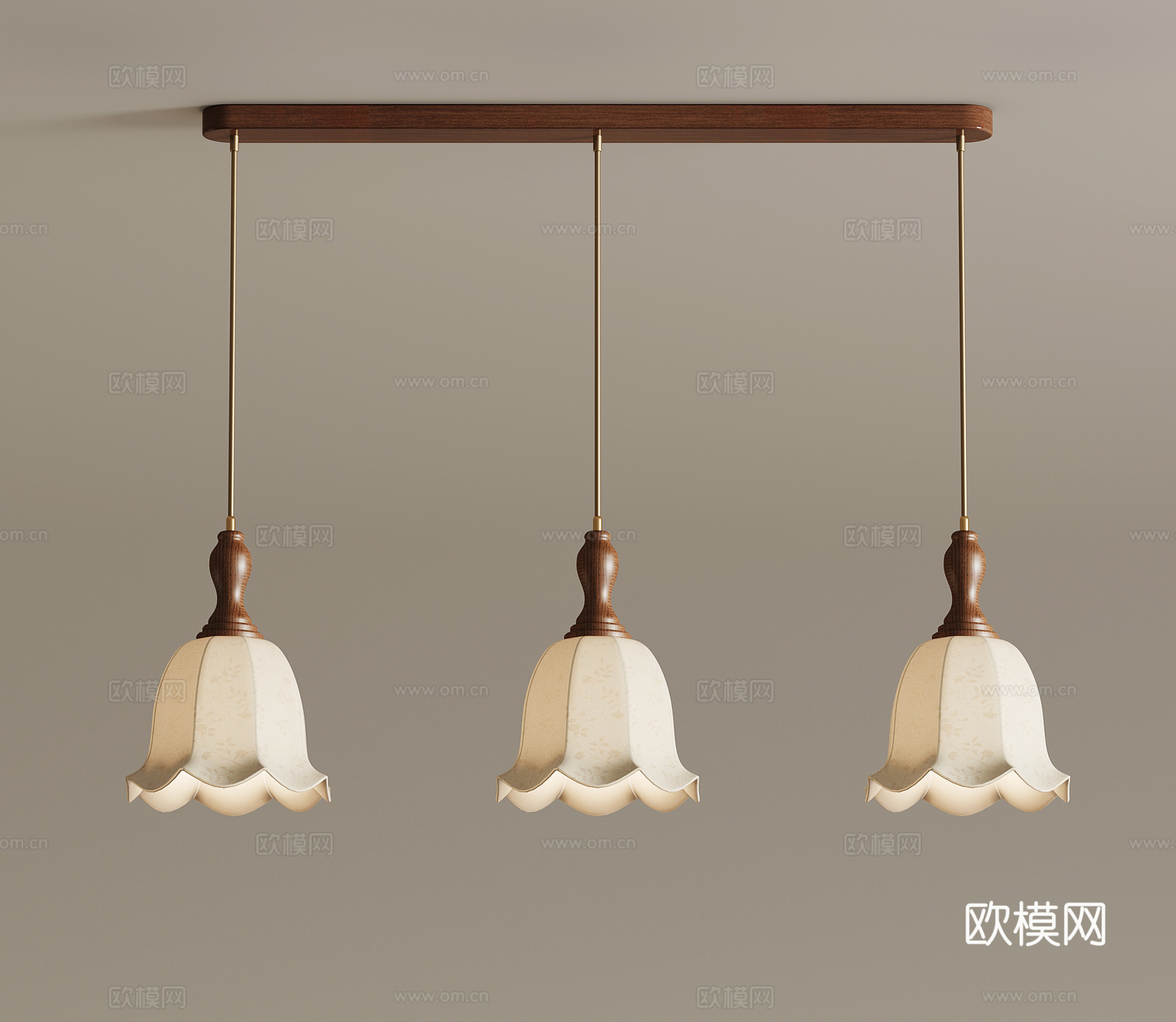 法式复古吊灯 多头吊灯 餐厅吊灯3d模型