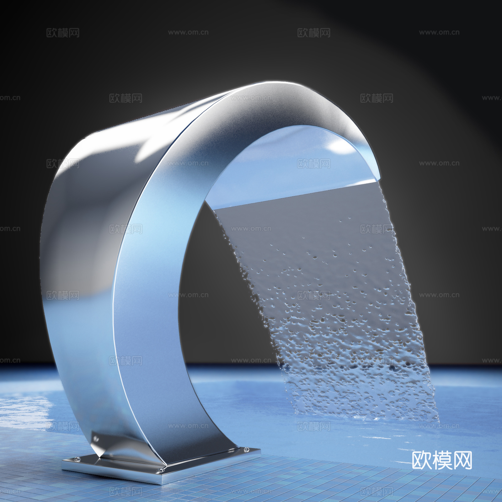 现代喷泉 喷泉 雕塑3d模型