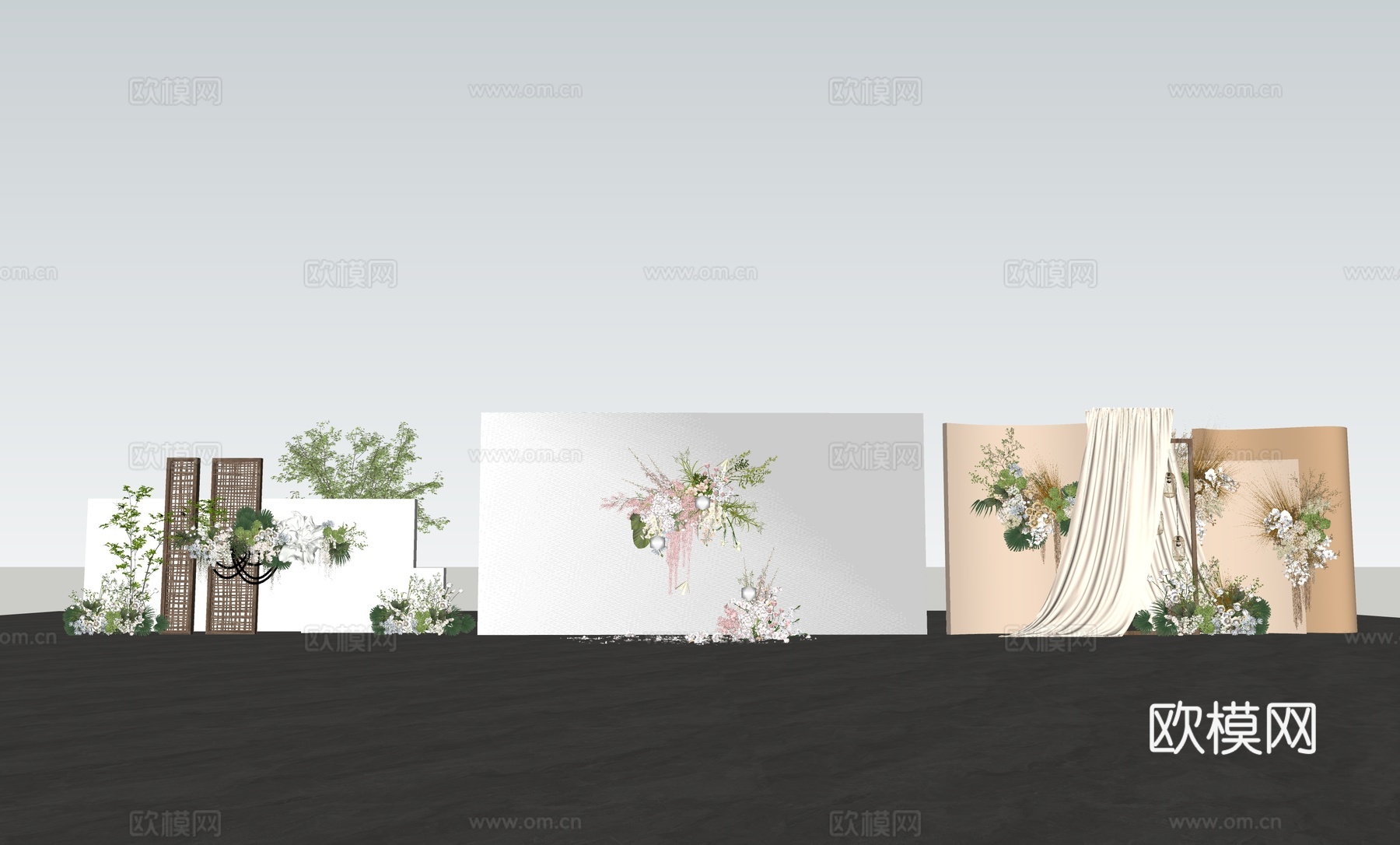 婚礼美陈su模型下载