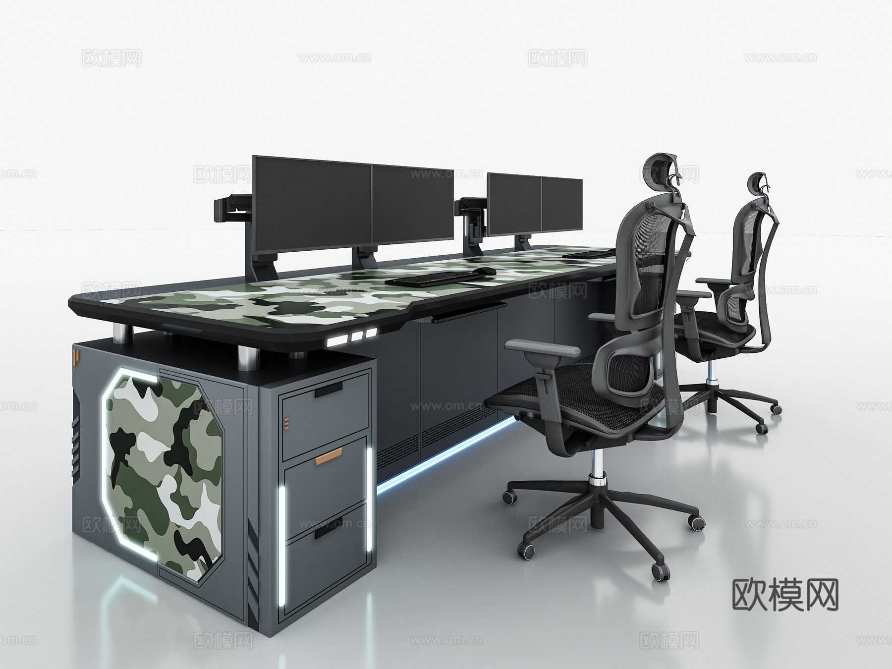 现代控制台3d模型