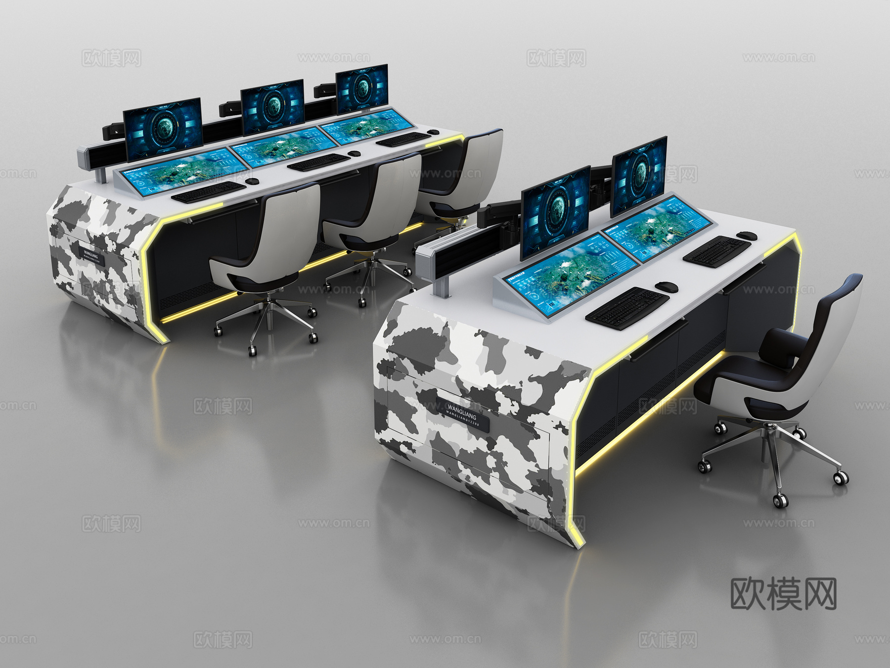 现代控制台3d模型