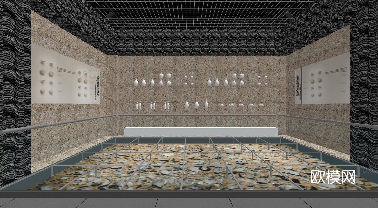 现代博物馆su模型下载下载（渲染图2）