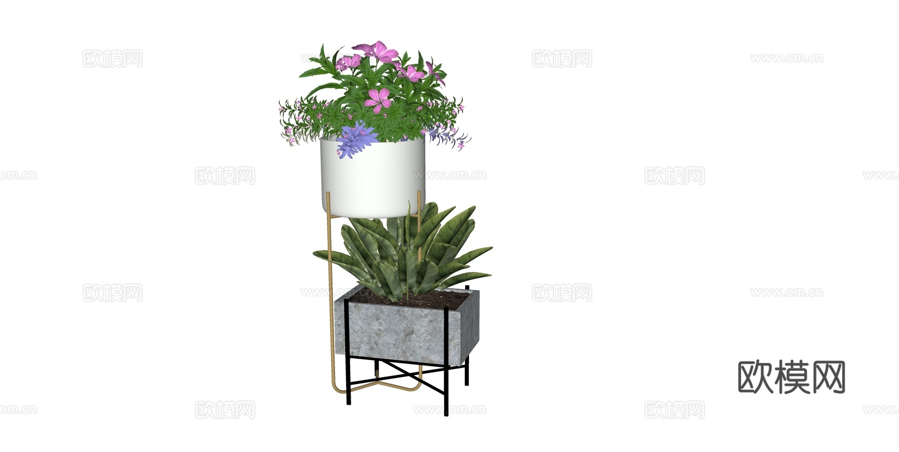 植物 盆栽 盆景 花卉su模型下载
