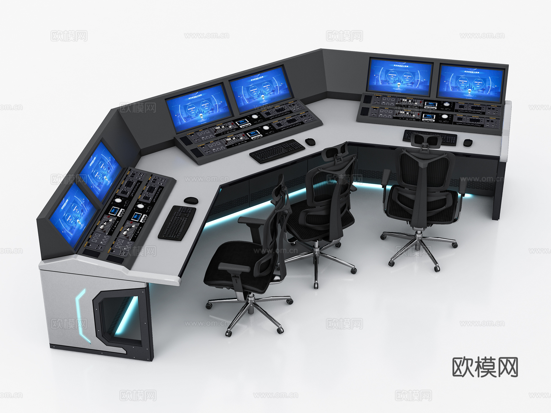 现代控制台3d模型