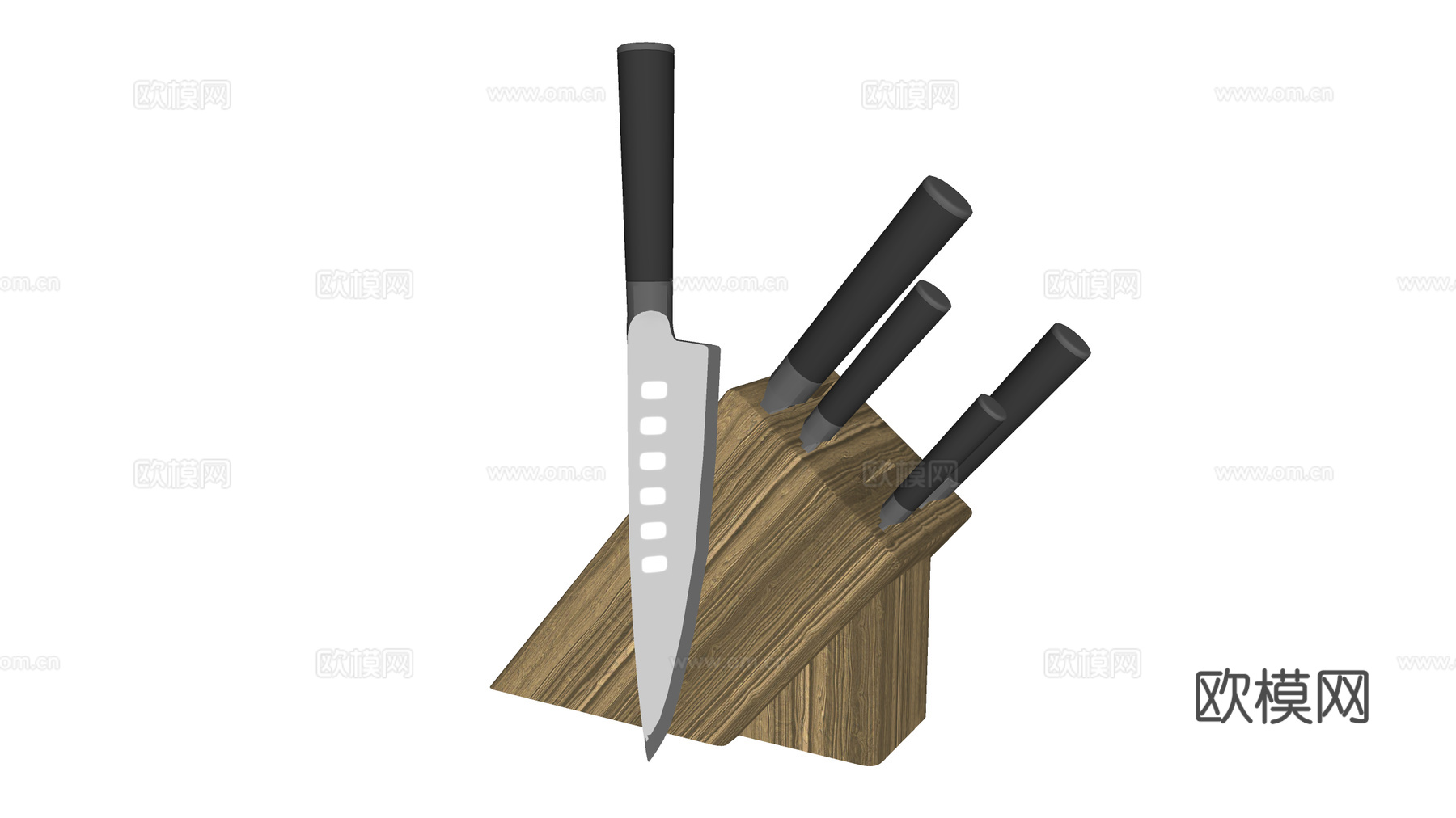 现代刀具厨房用品su模型下载