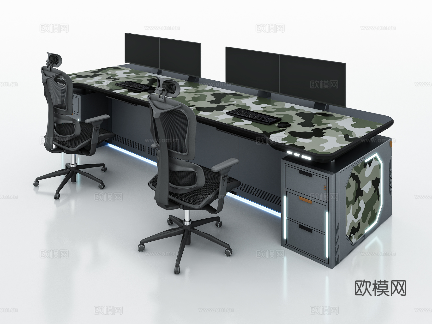现代控制台3d模型