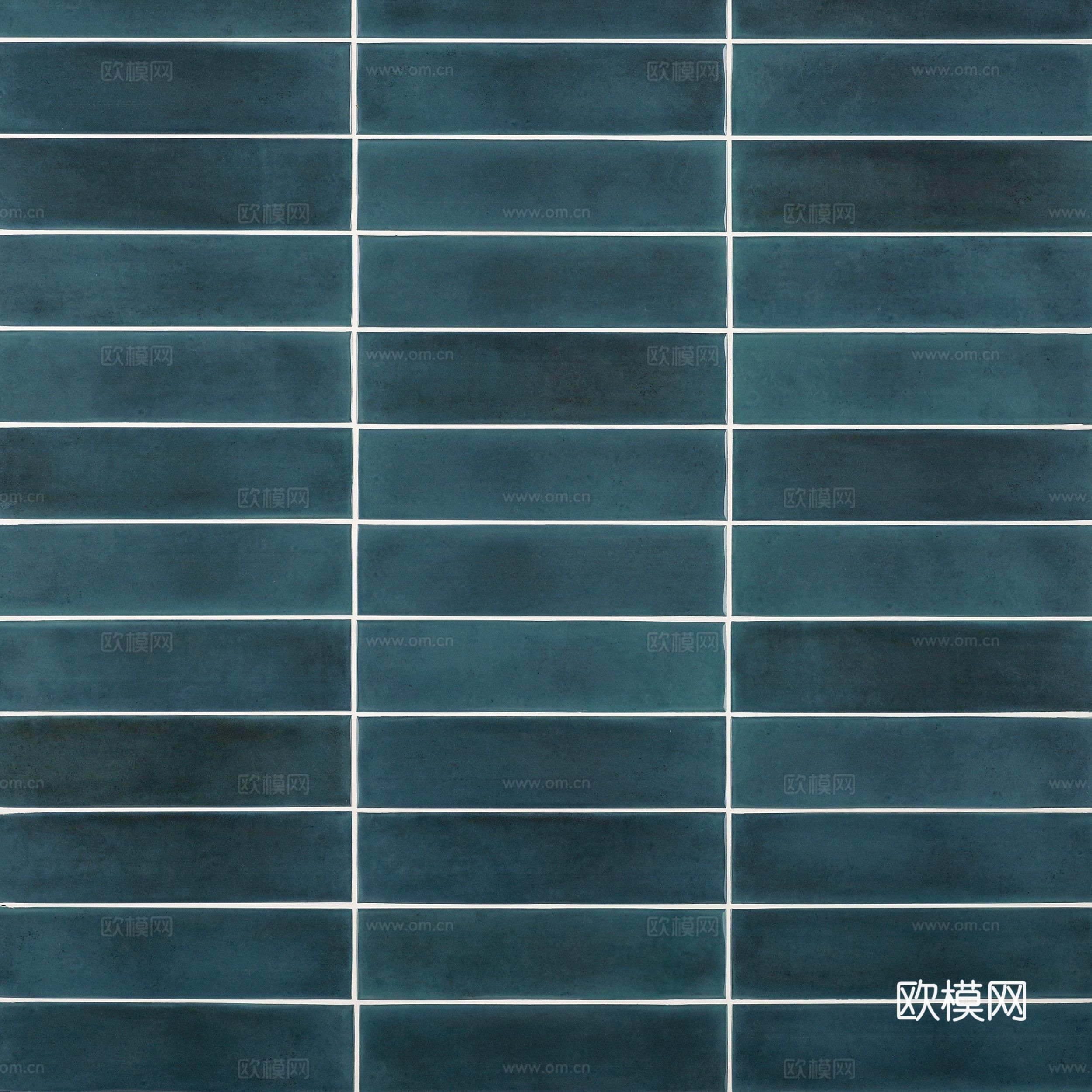 深蓝色长条砖