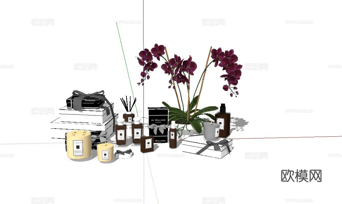 装饰品 摆件 香薰 礼盒su模型下载