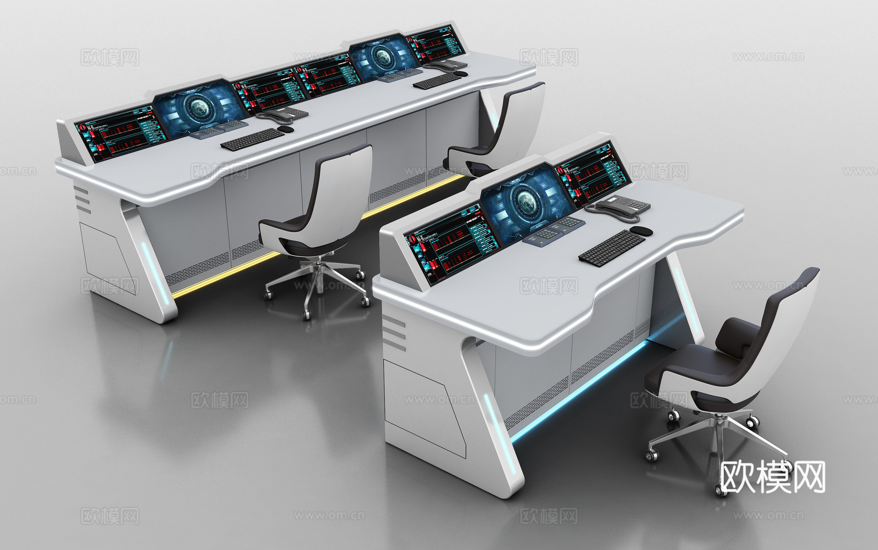 现代控制台3d模型
