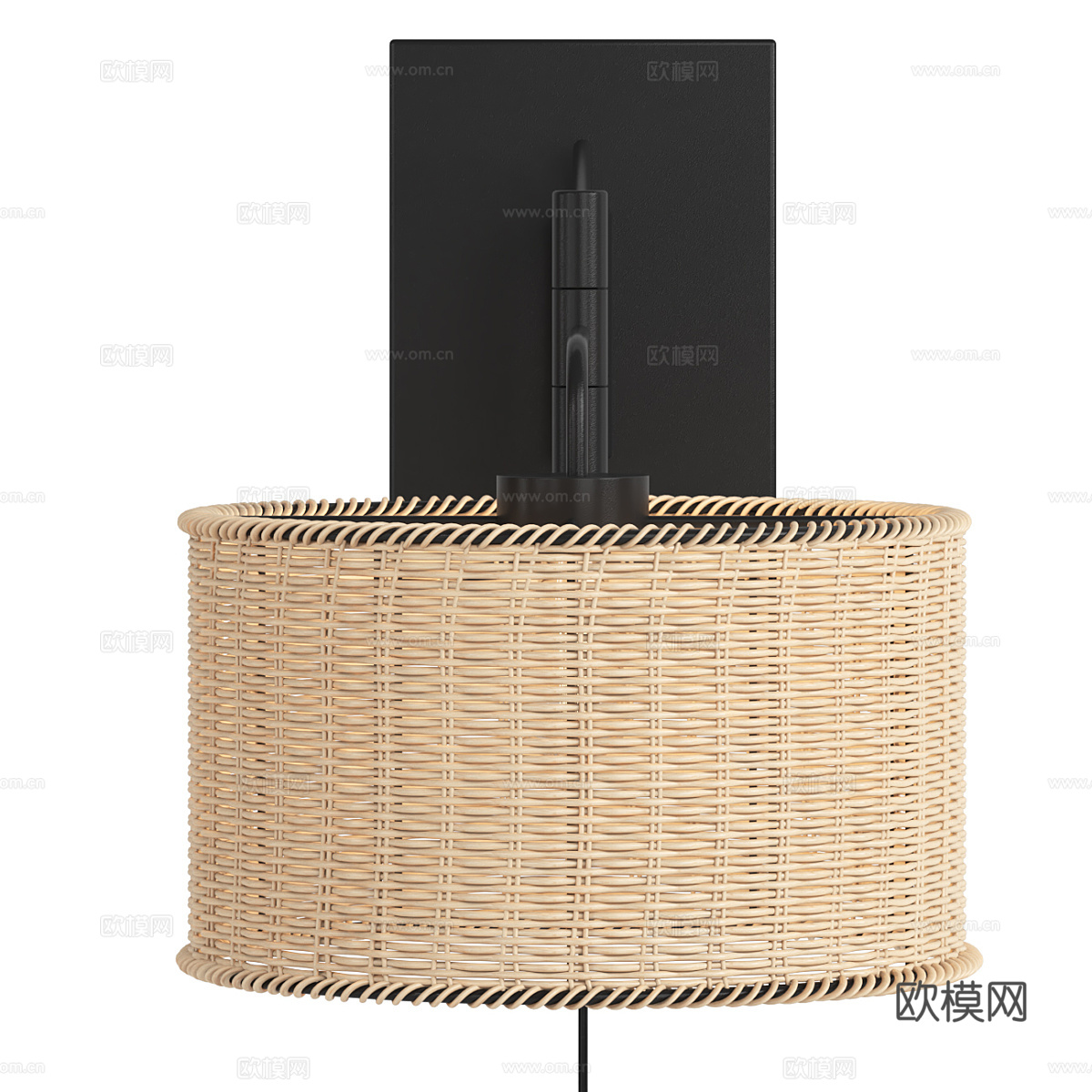 新中式藤编装饰壁灯3d模型
