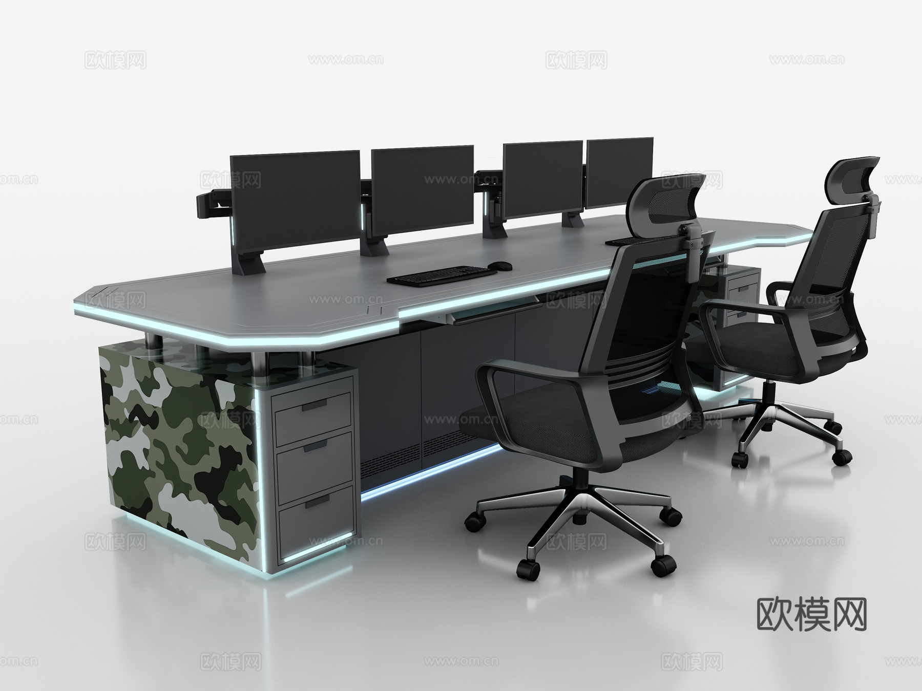 现代控制台3d模型