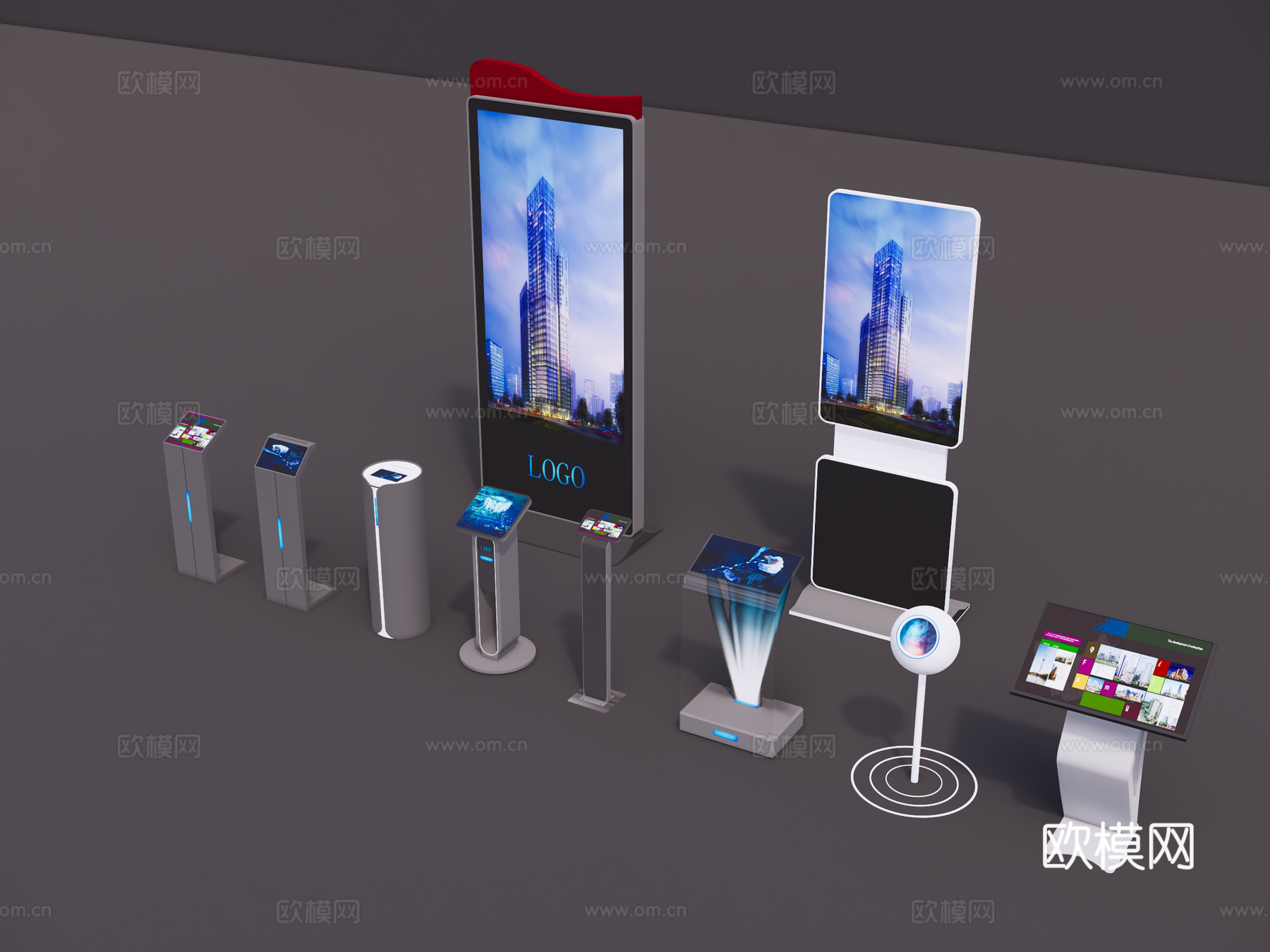触控一体机 广告机 智慧屏 查询机su模型下载