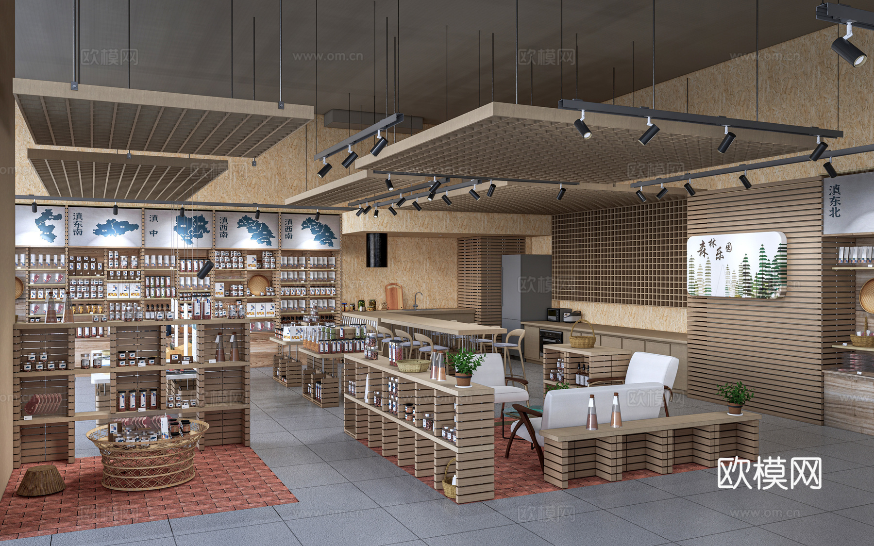 文创商店su模型下载