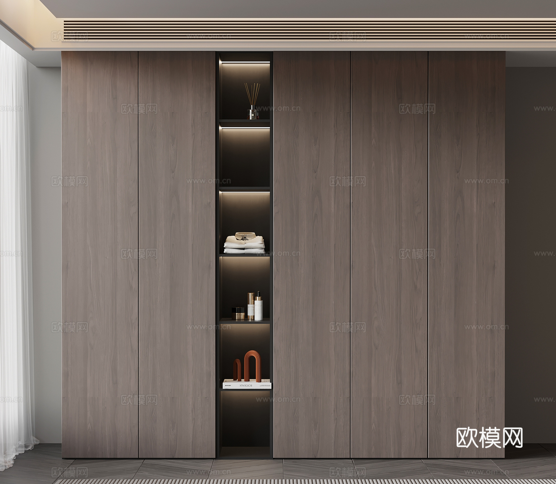 现代意式衣柜 简易衣柜3d模型
