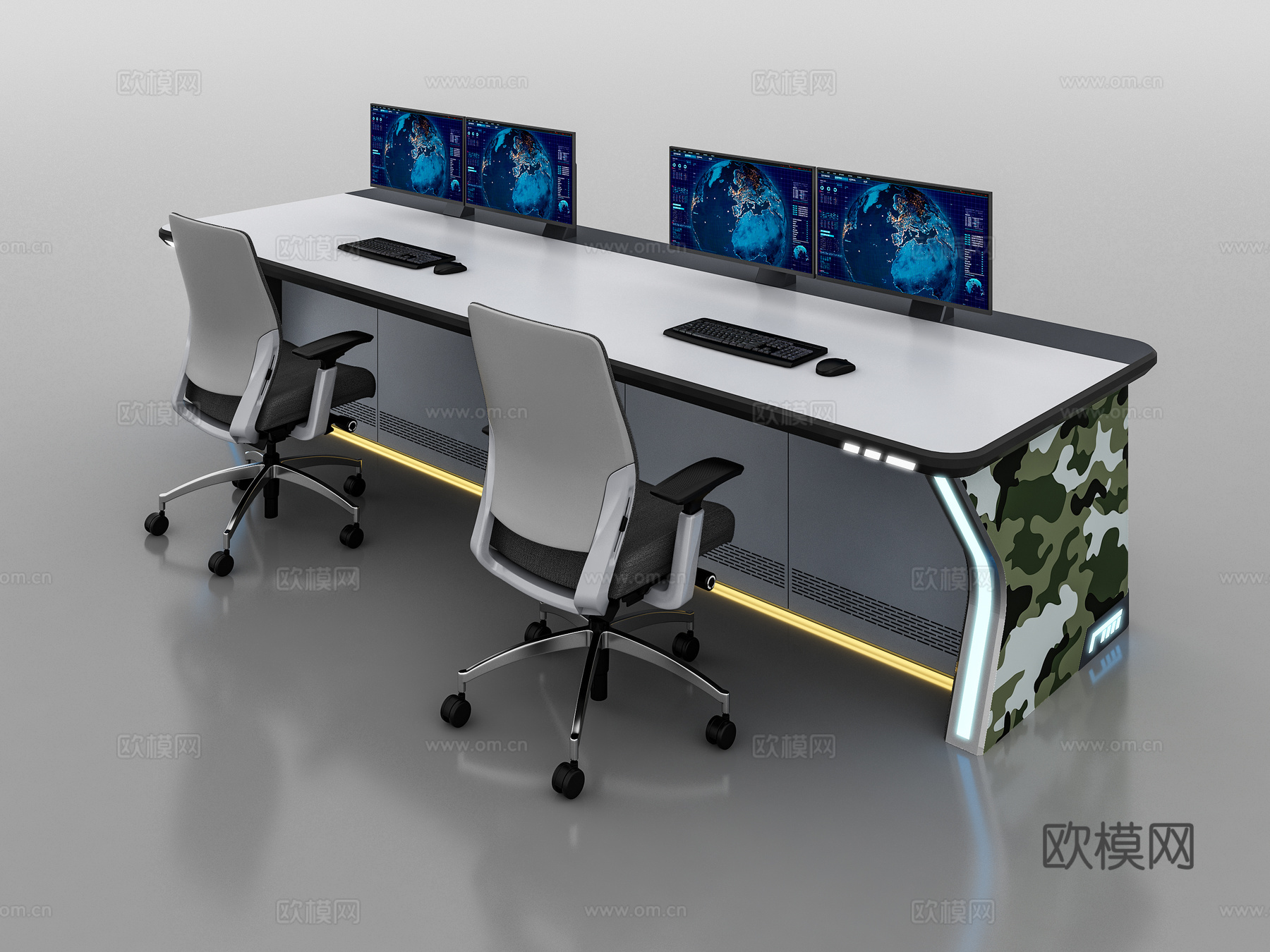 现代控制台3d模型