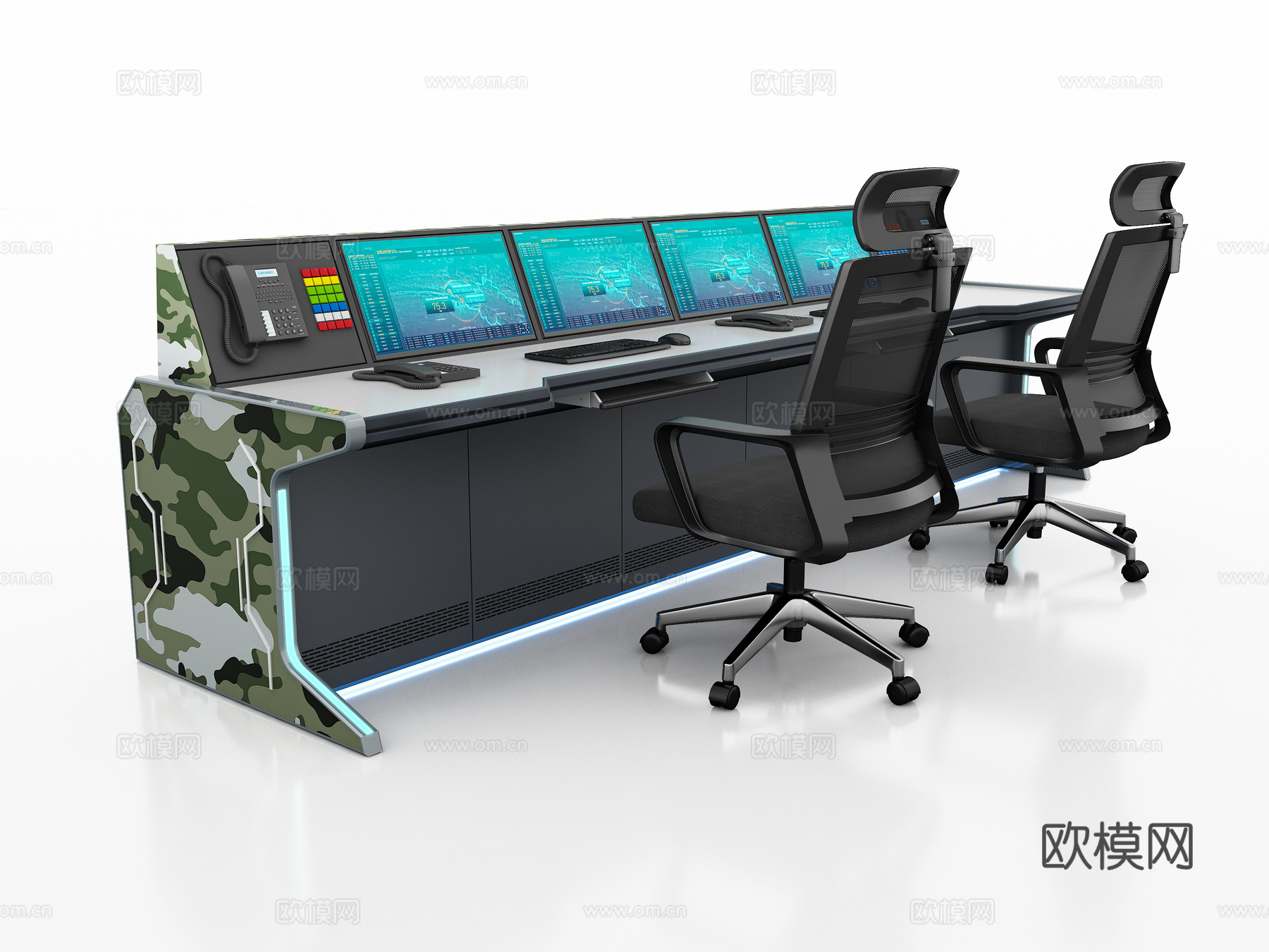 现代控制台3d模型