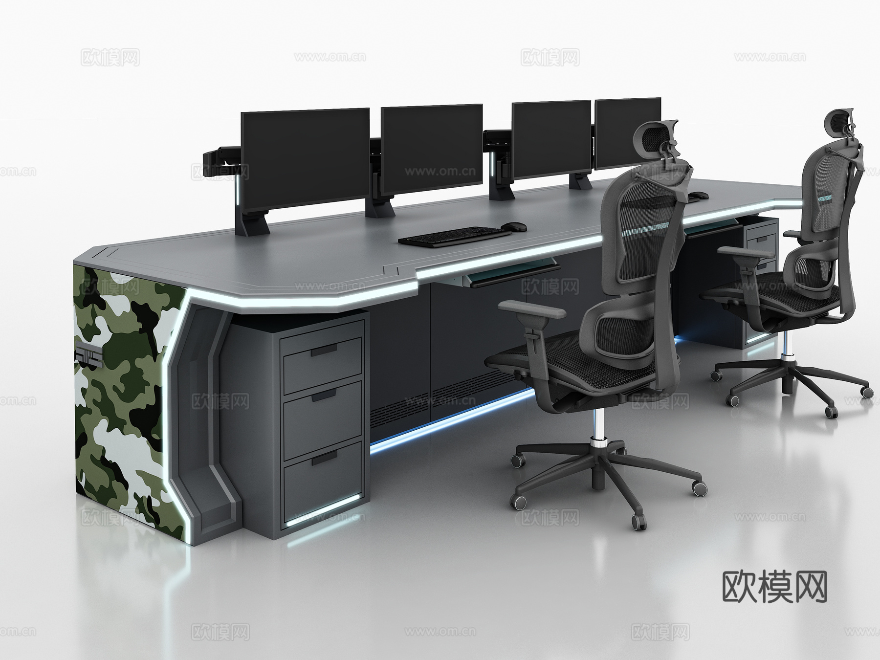 现代控制台3d模型