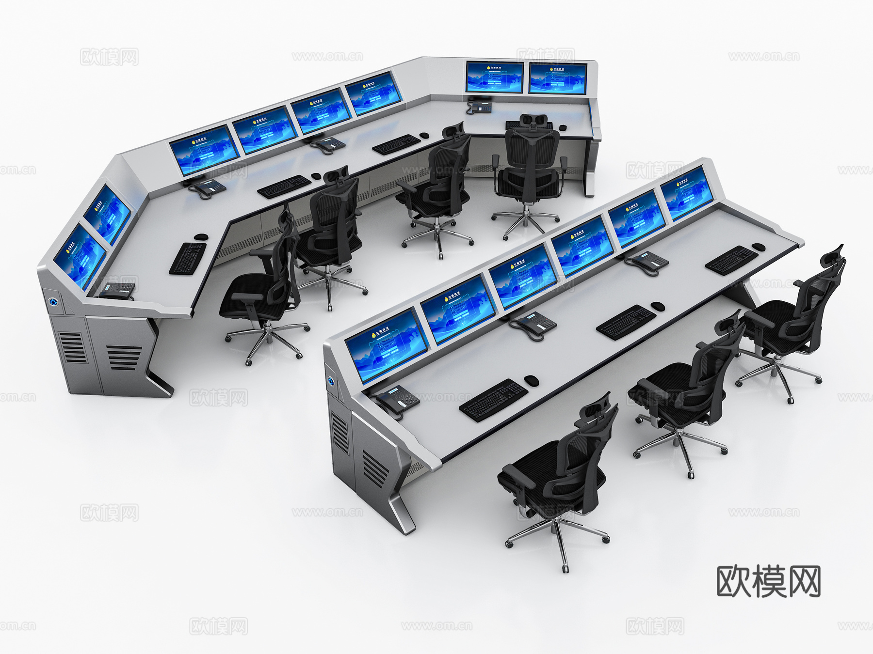 现代控制台3d模型