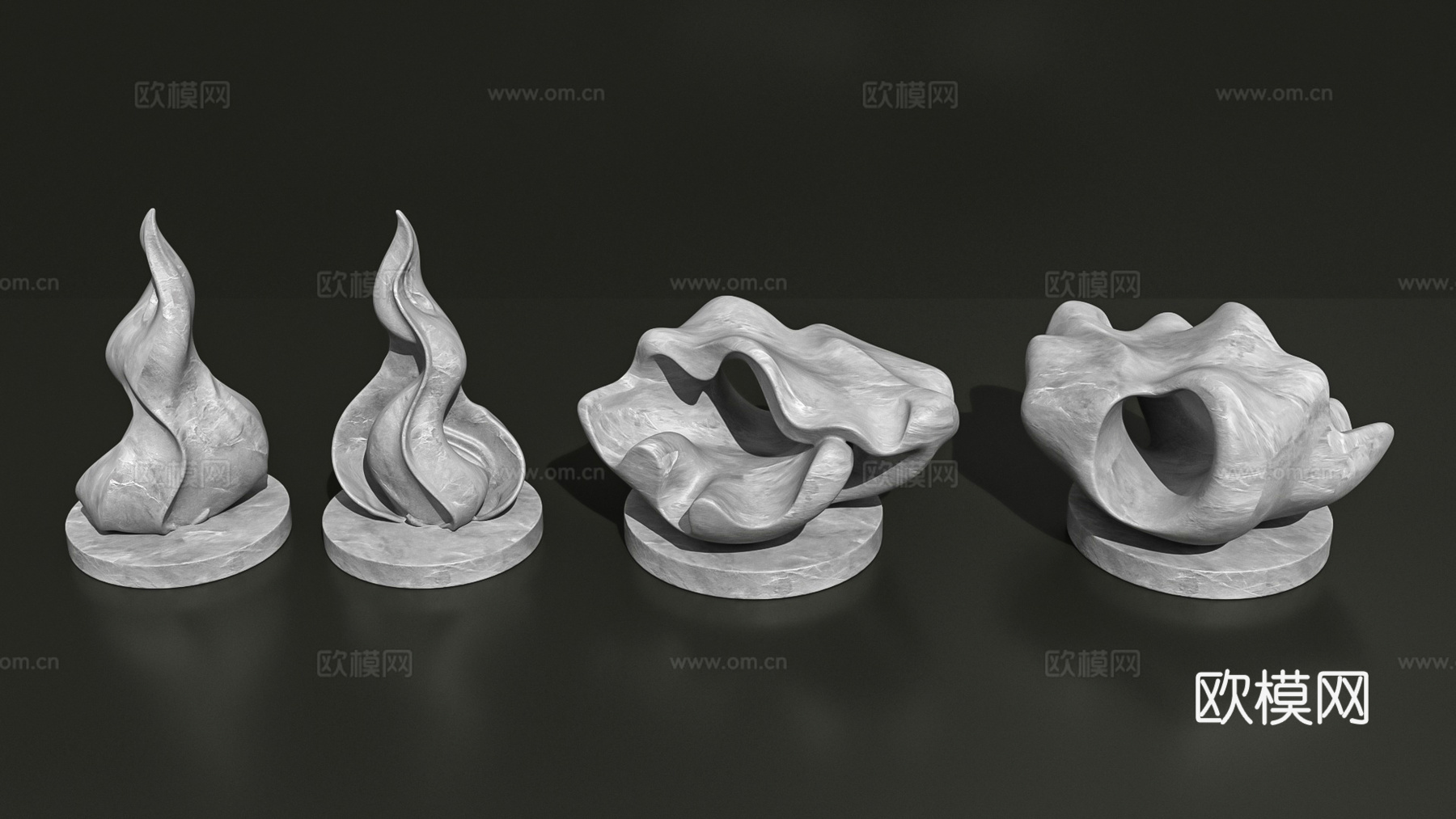 雕塑雕刻饰品摆件贝壳装置美陈手办3d模型