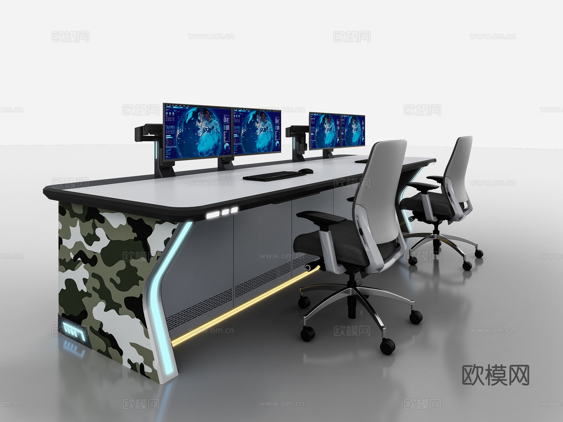 现代控制台3d模型