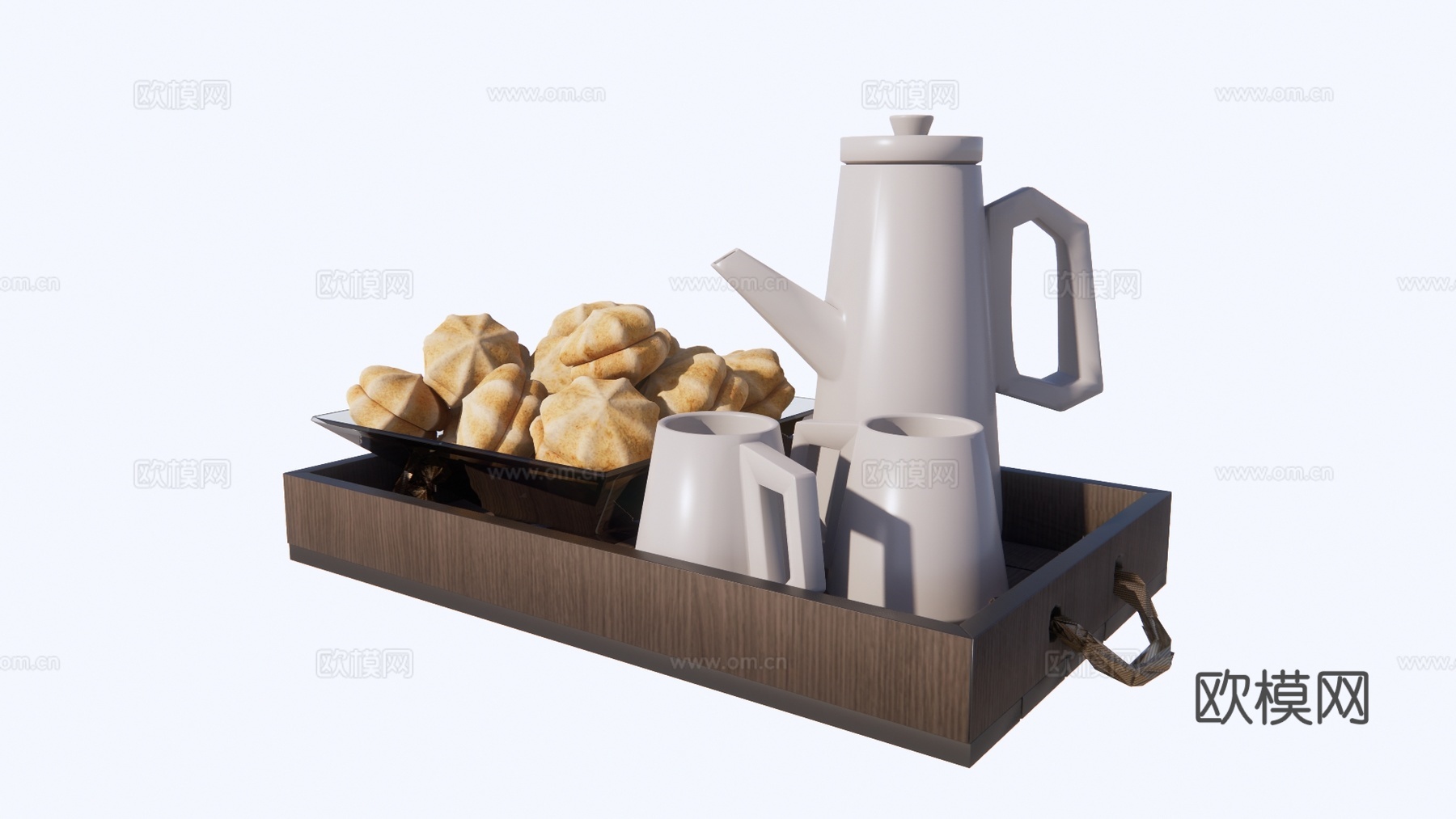 现代茶壶食品su模型下载