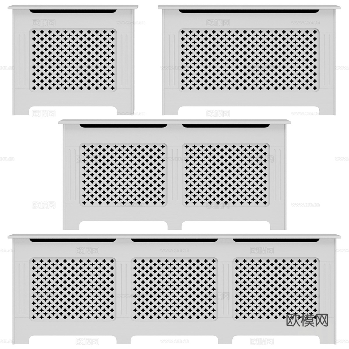 美式简约散热器罩 暖气片罩3d模型