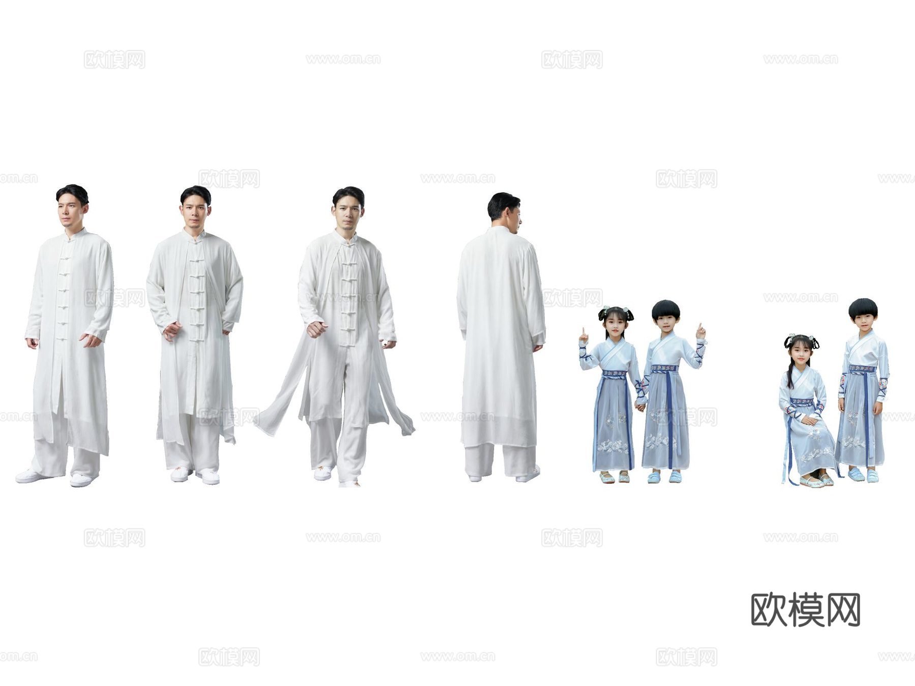 2d人物 古代人物 古风人物 古装汉服 男人su模型下载
