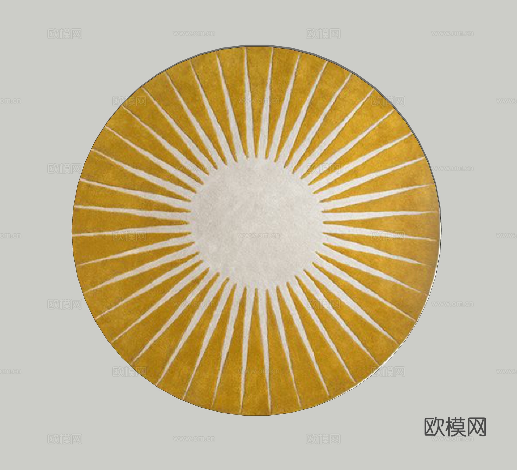 现代圆形艺术地毯su模型下载