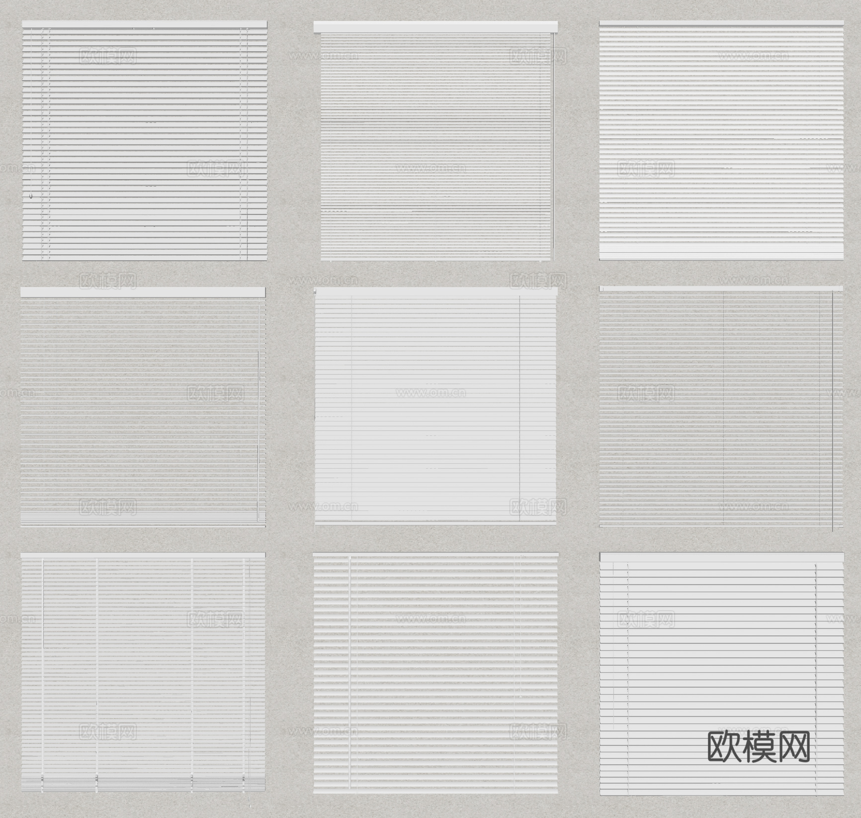 百叶帘 遮光帘 拉帘 卷帘su模型