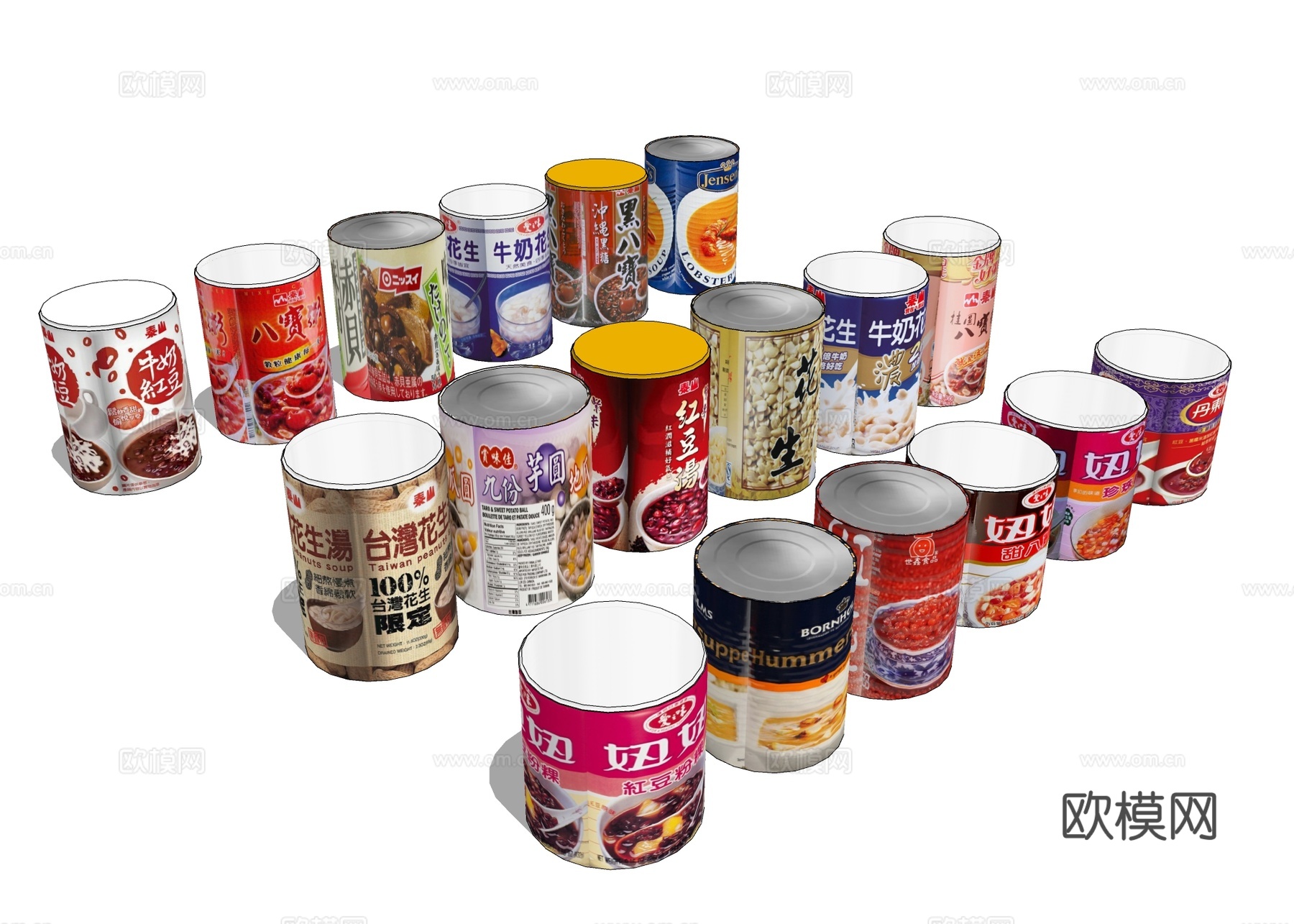 罐头食物su模型下载