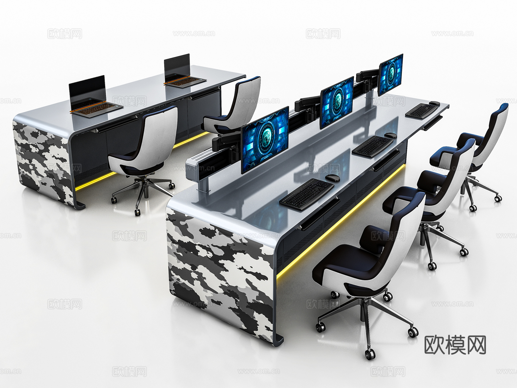 现代控制台3d模型