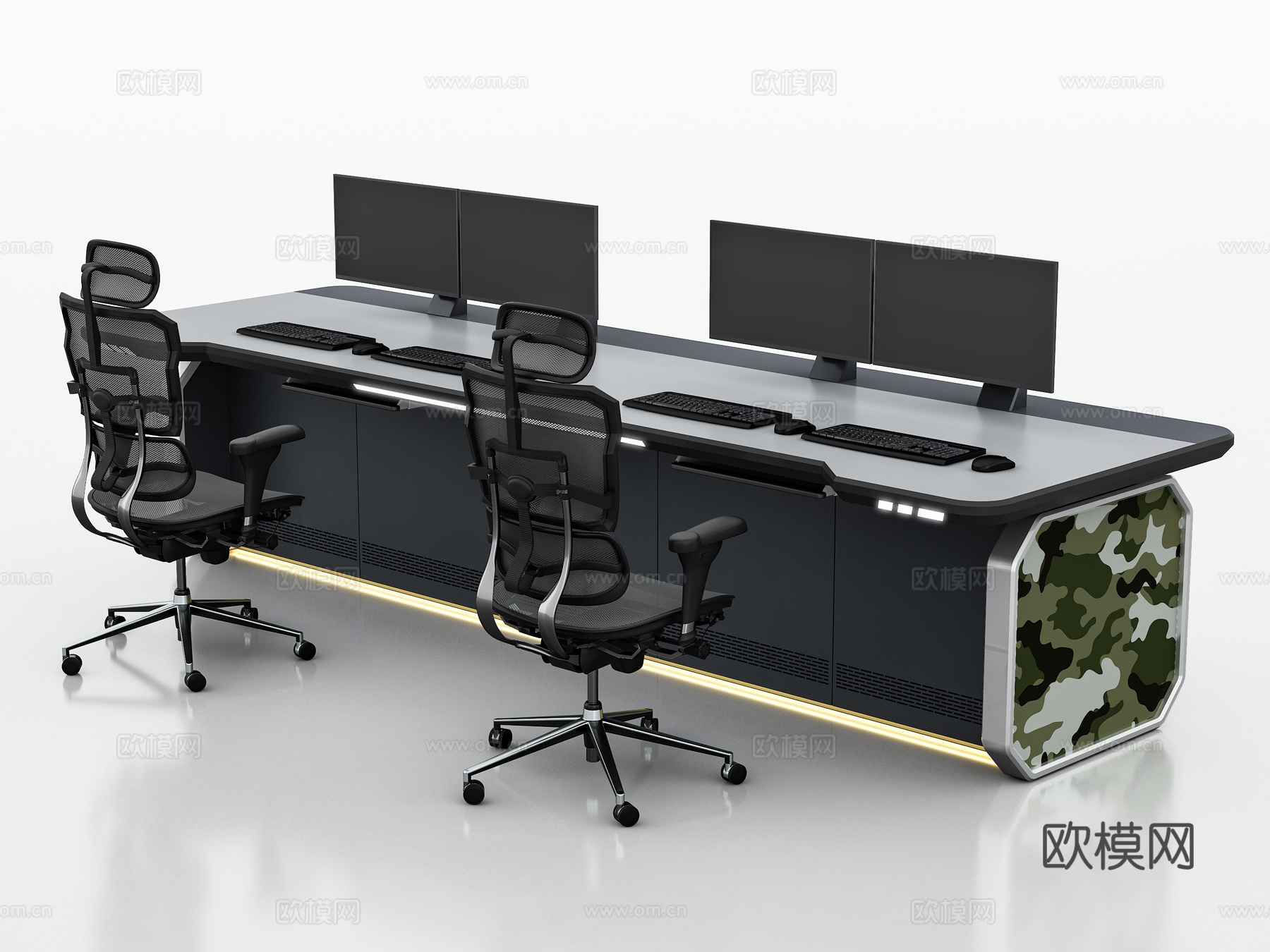 现代控制台3d模型