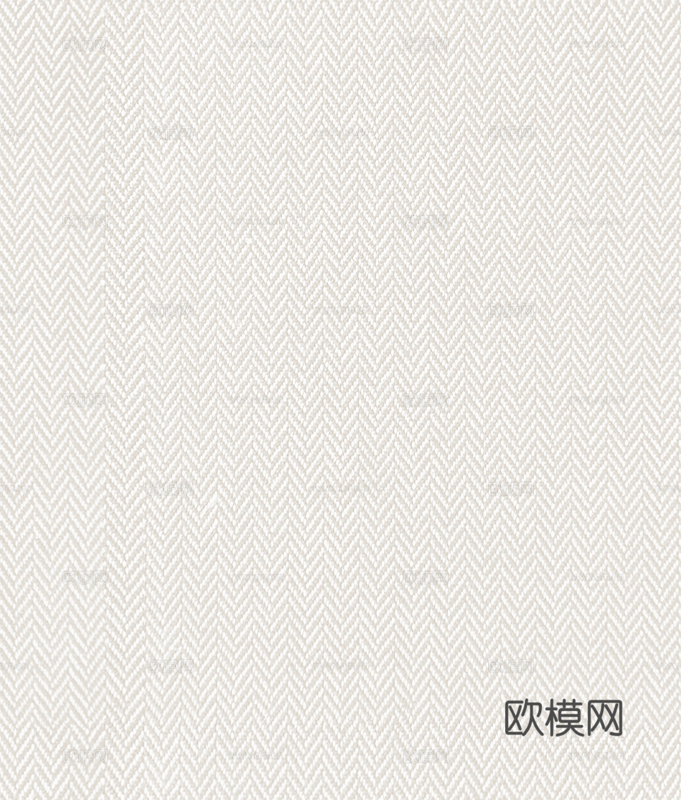 无缝奶油白鱼骨纺织条纹布料
