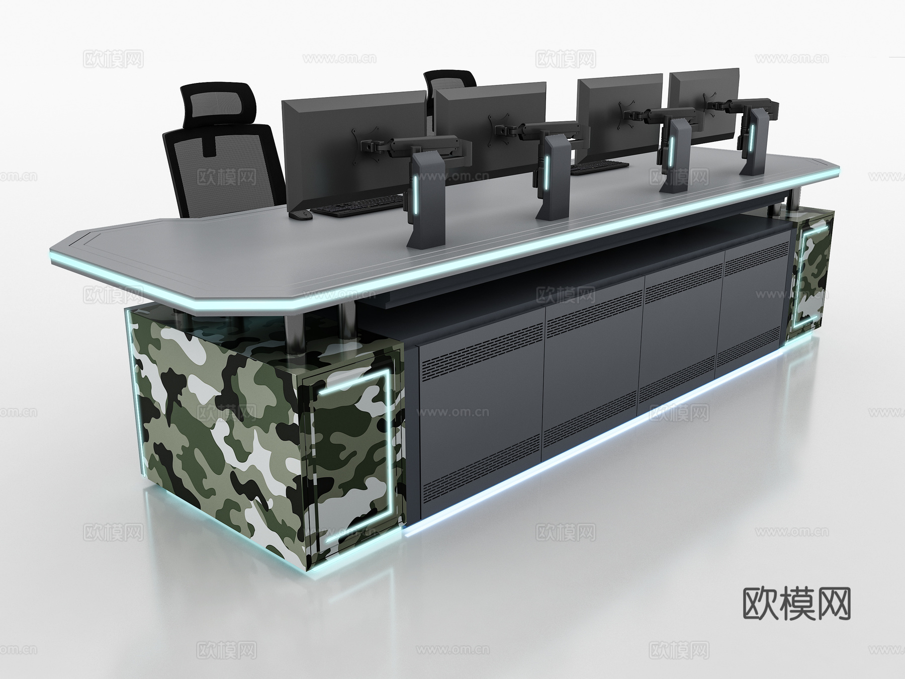 现代控制台3d模型