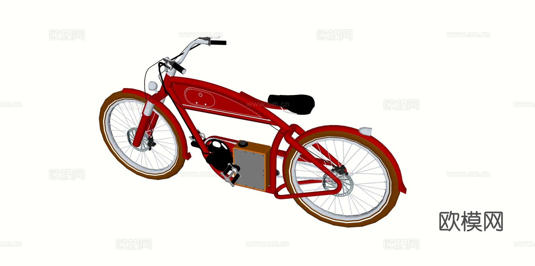 交通工具 自行车 电动车su模型下载