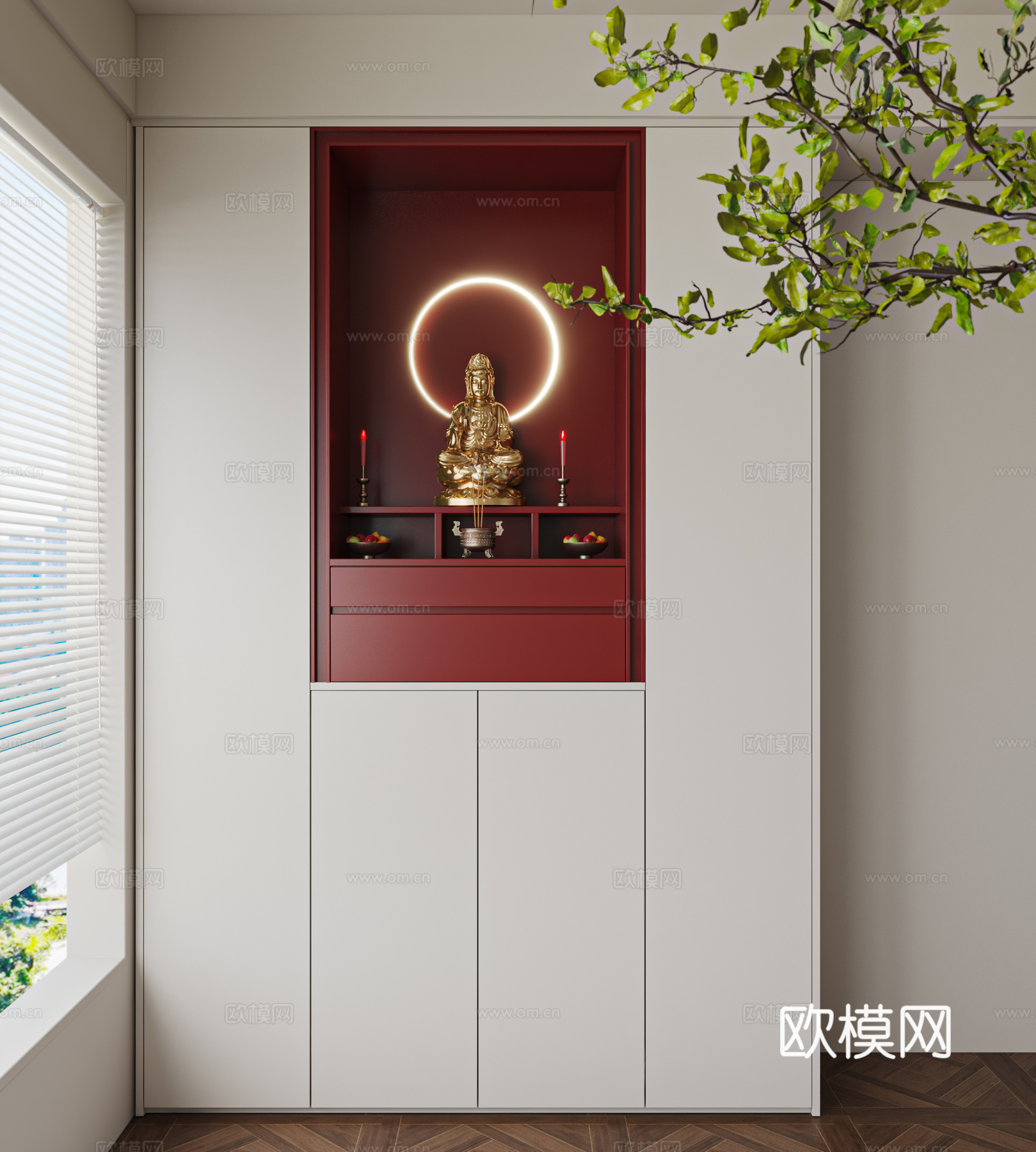 佛龛柜  佛龛su模型