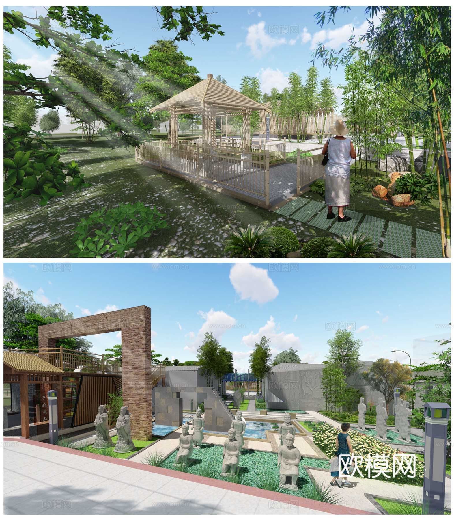 现代文化纪念馆建筑外观su模型下载