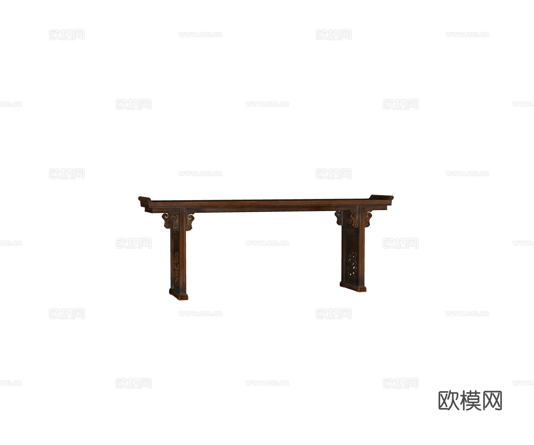 中式 红木 实木家具 玄关柜 鸡翅木条案 仿古供桌 供台su模型