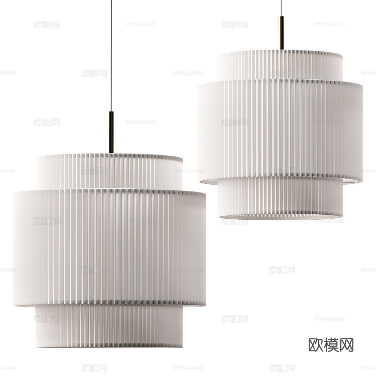 新中式侘寂藤编装饰吊灯3d模型