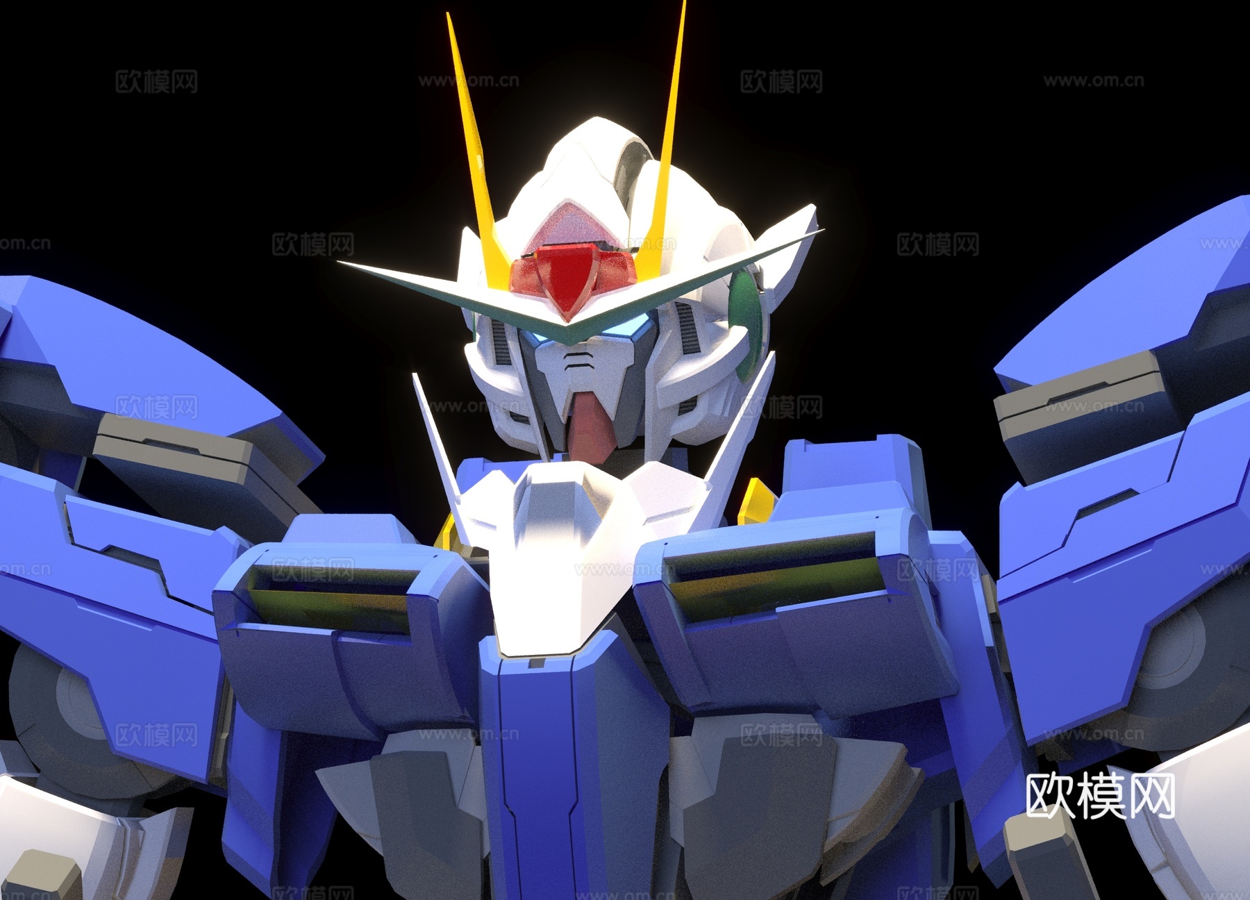 现代高达 机动战士高达 机器人 00七剑3d模型