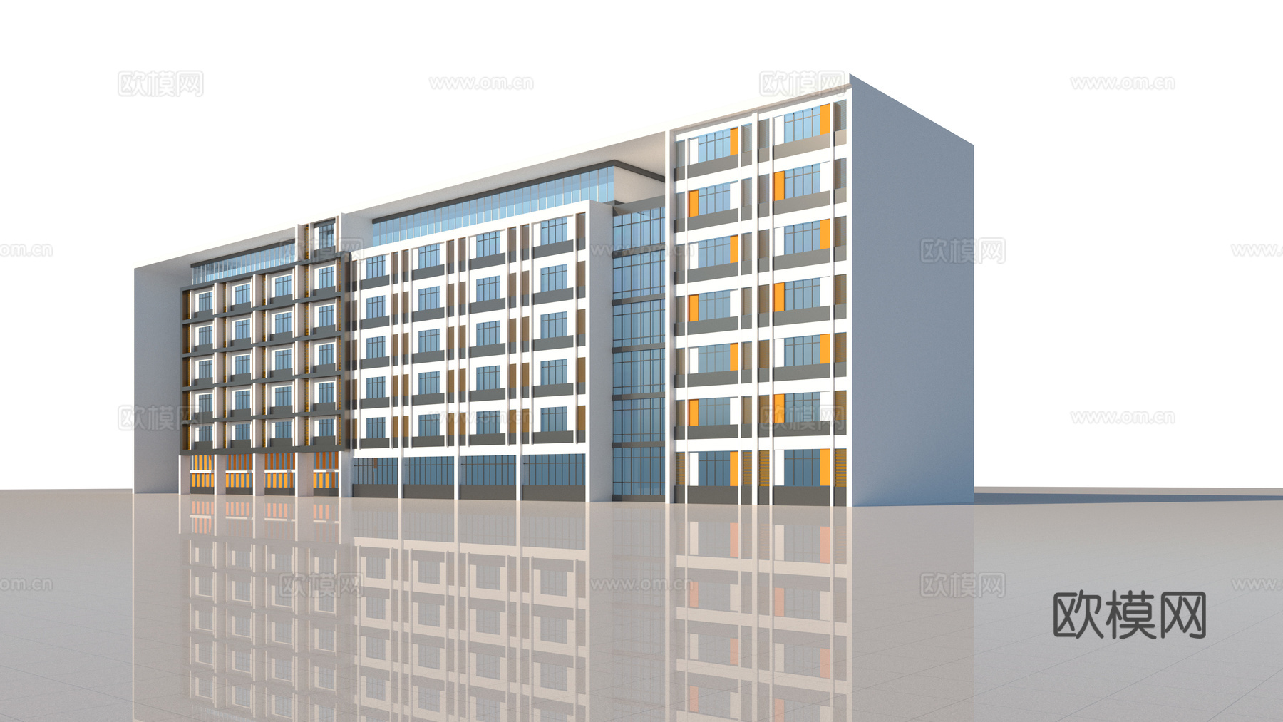 现代医院建筑外观su模型下载