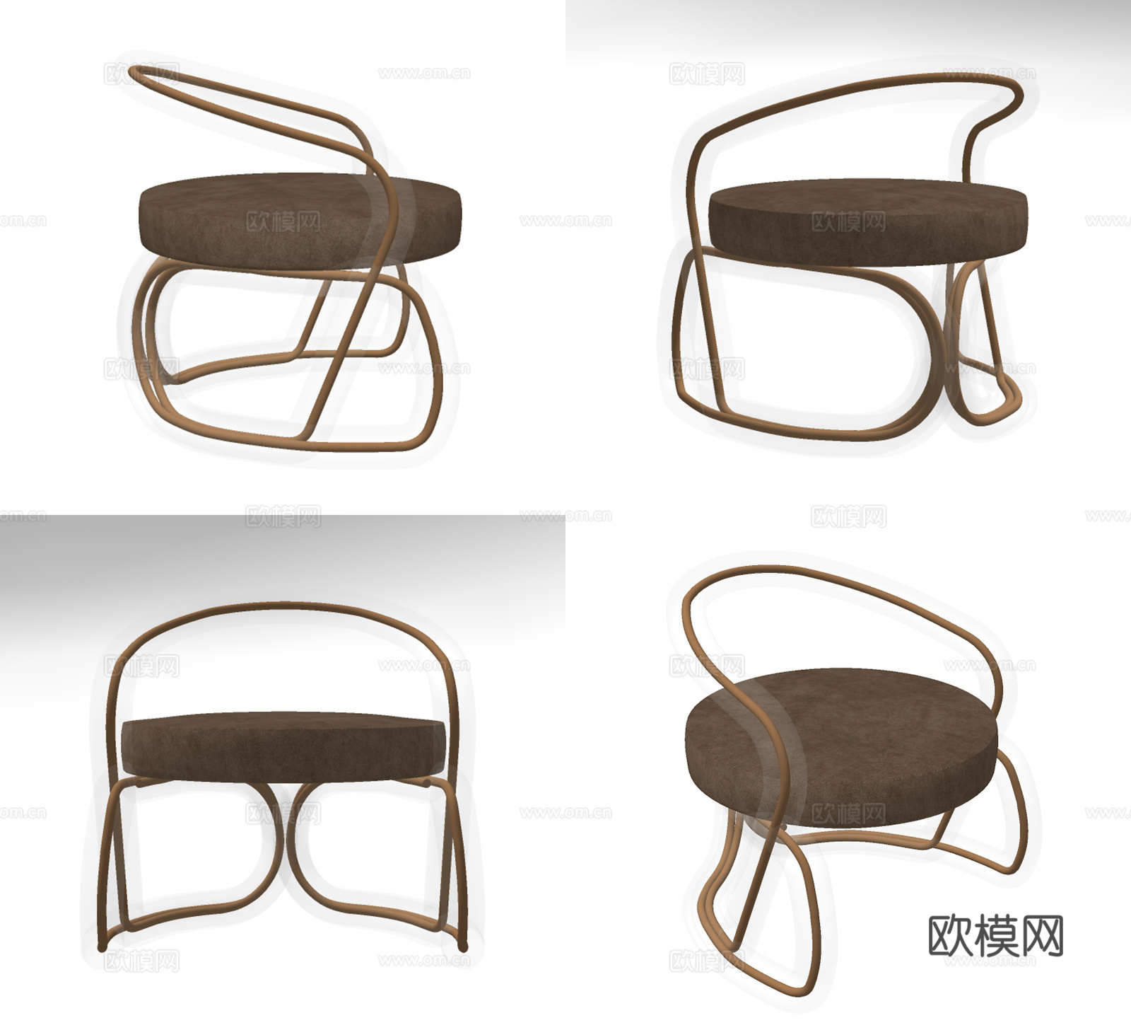 现代休闲椅su模型下载