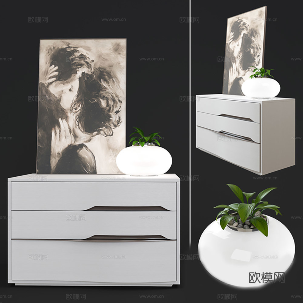 柜子 床头柜 矮柜3d模型