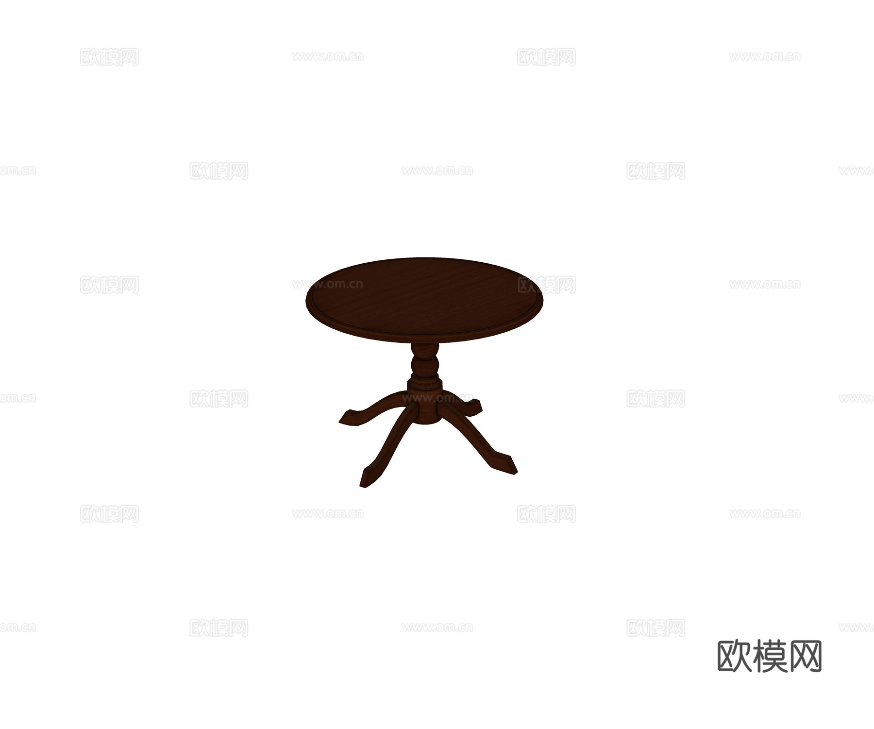 简欧 中式红木家具 实木圆桌su模型